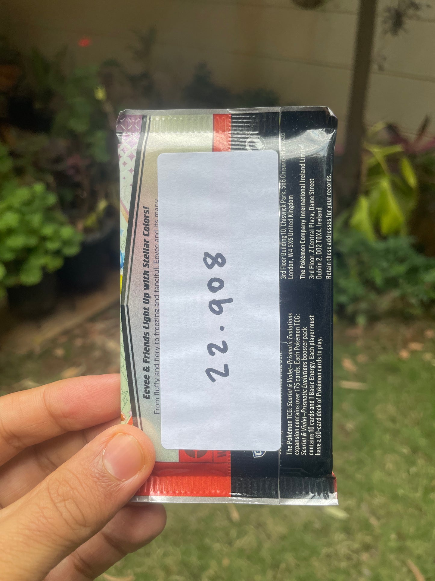 2025 Prismatic Evolutions Booster Pack (Heavy but not God Pack, 22.908g) Qty:1