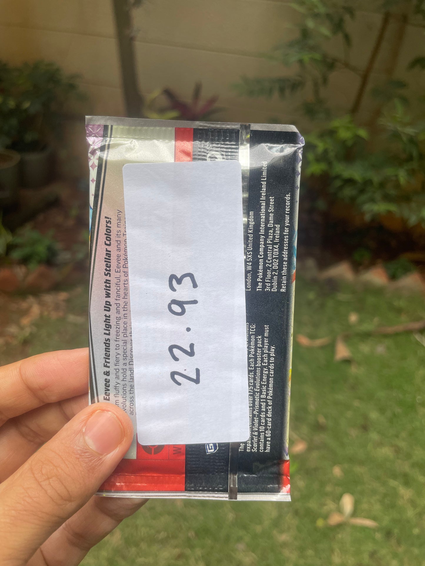 2025 Prismatic Evolutions Booster Pack (Heavy but not God Pack, 22.93g) Qty:1