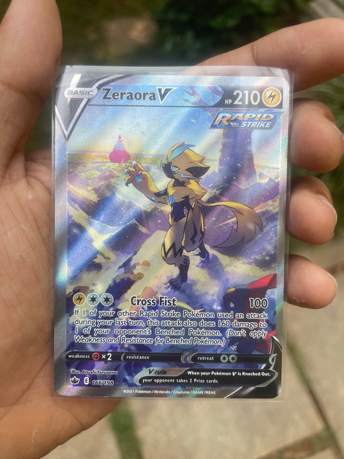 2021 Zeraora V #166 Chilling Reign