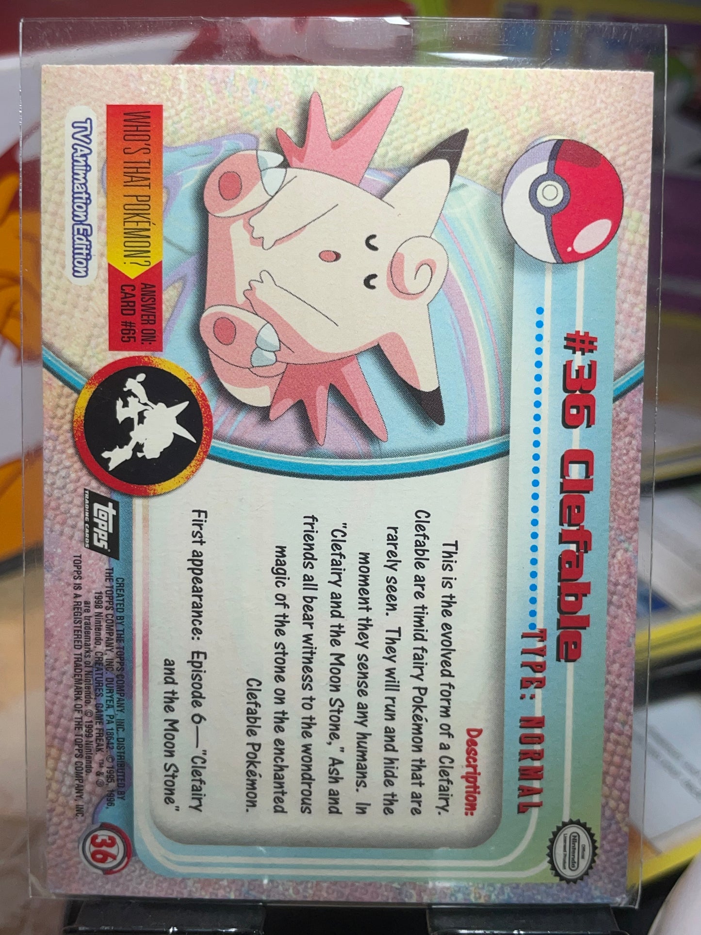 2000 Clefable #36 Topps Chrome