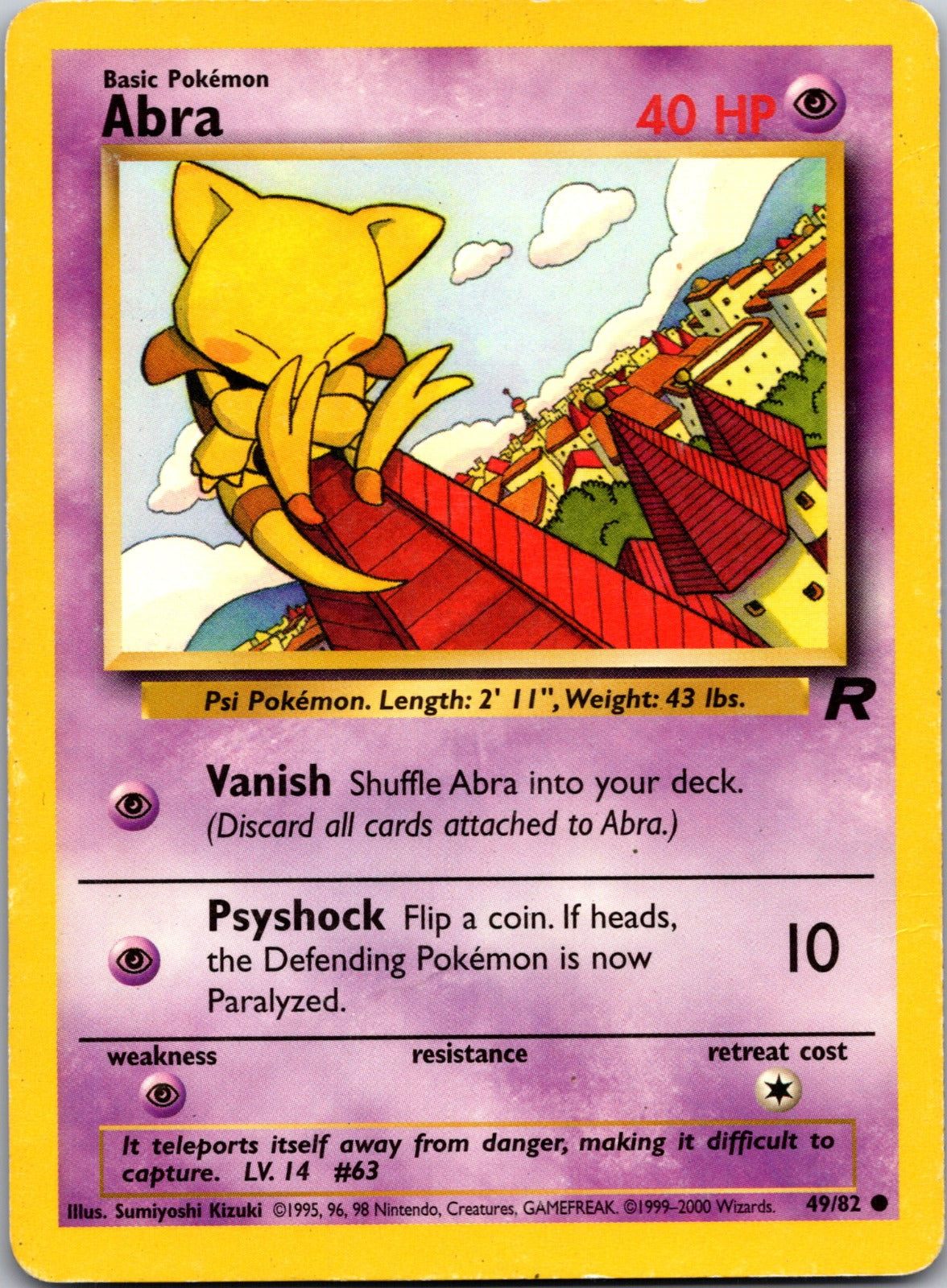 2000 Team Rocket 49/82 Abra MP Z292