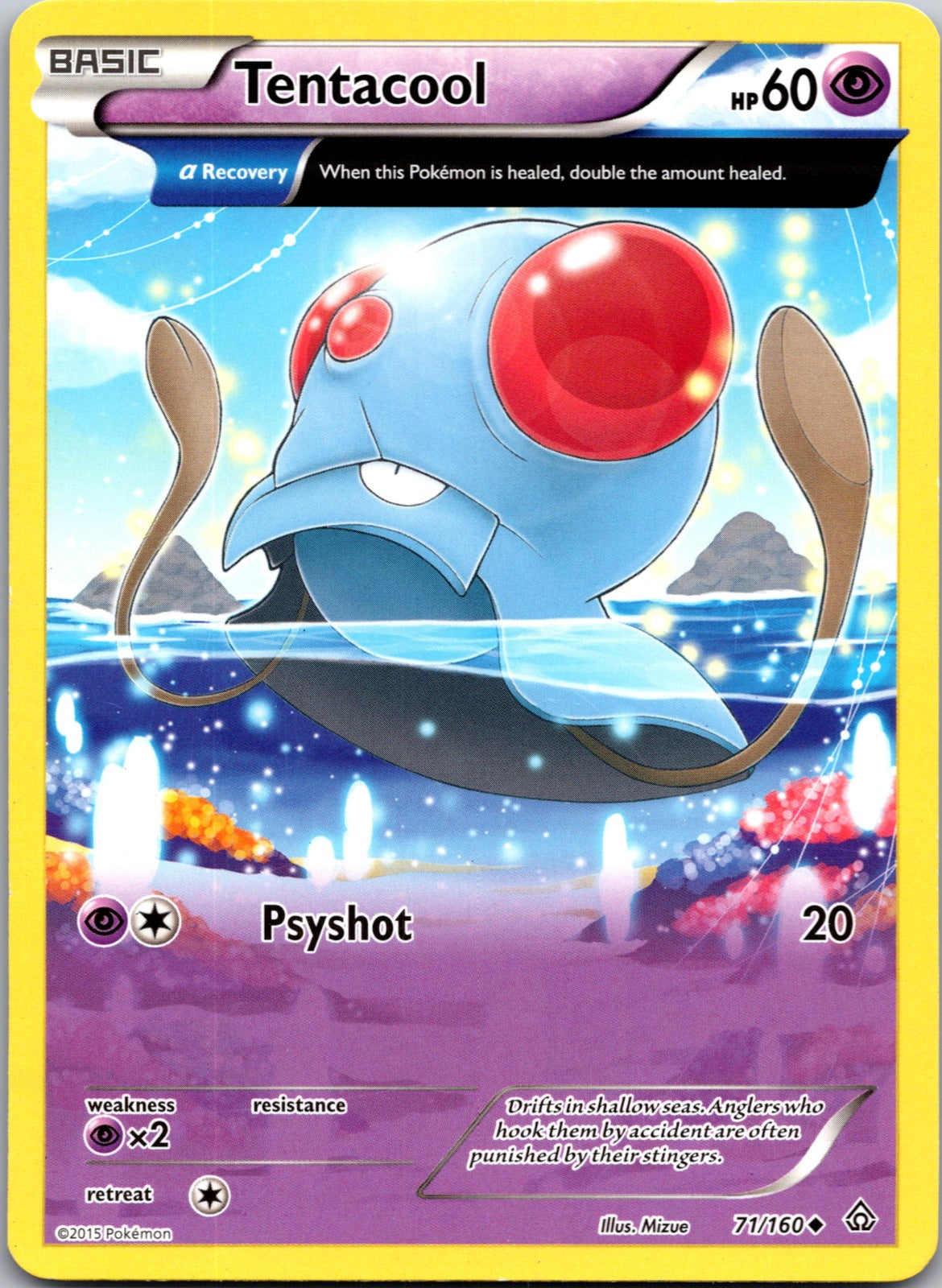 2015 XY - Primal Clash 71/160 Tentacool (Alpha) LP E37