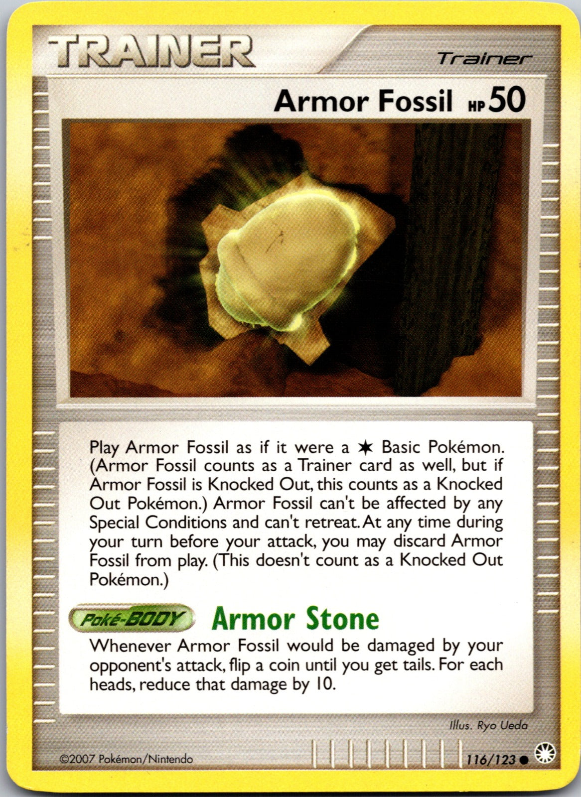 2007 Mysterious Treasures 116/123 Armor Fossil HP D5
