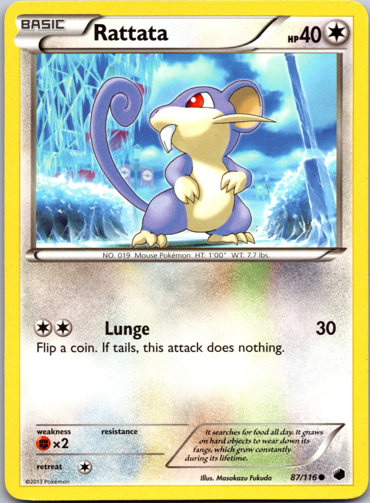 2013 Plasma Freeze 87/116 Rattata LP F161
