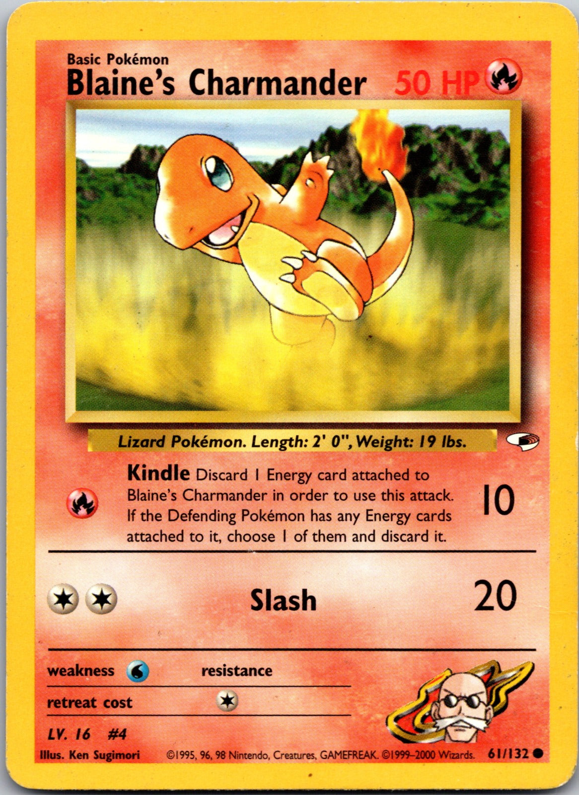 2000 Gym Heroes 061/132 Blaine's Charmander HP E287