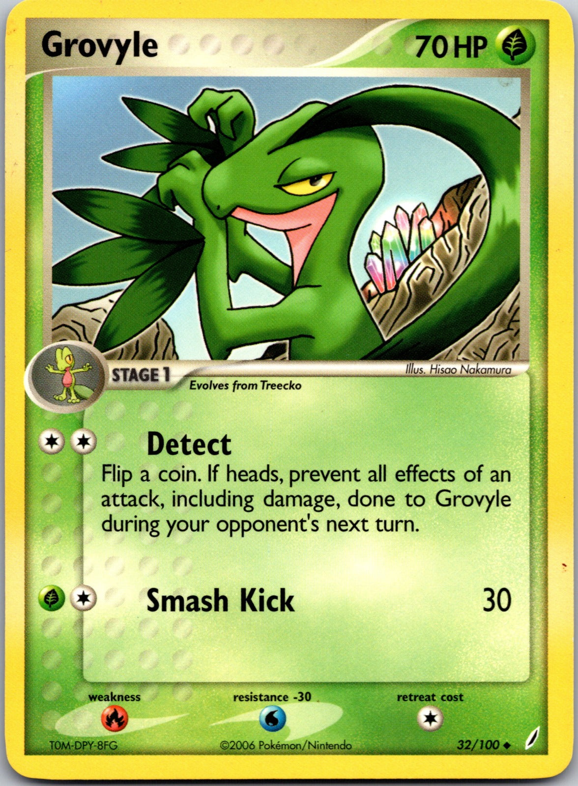 2006 Crystal Guardians 32/100 Grovyle LP E231