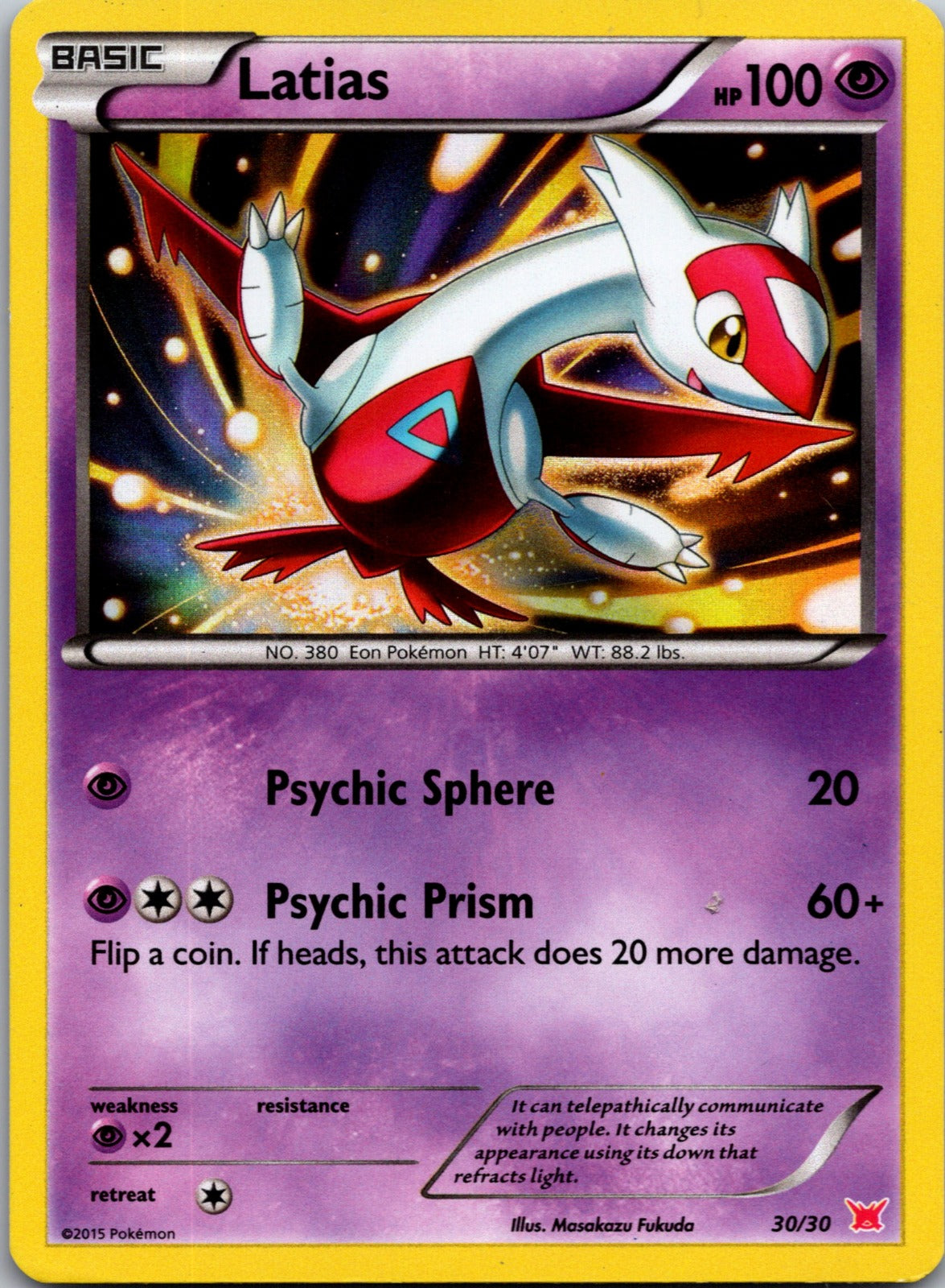 2015 XY Trainer Kit: Latias and Latios 30/30 Latias (#30 Holo) LP E57