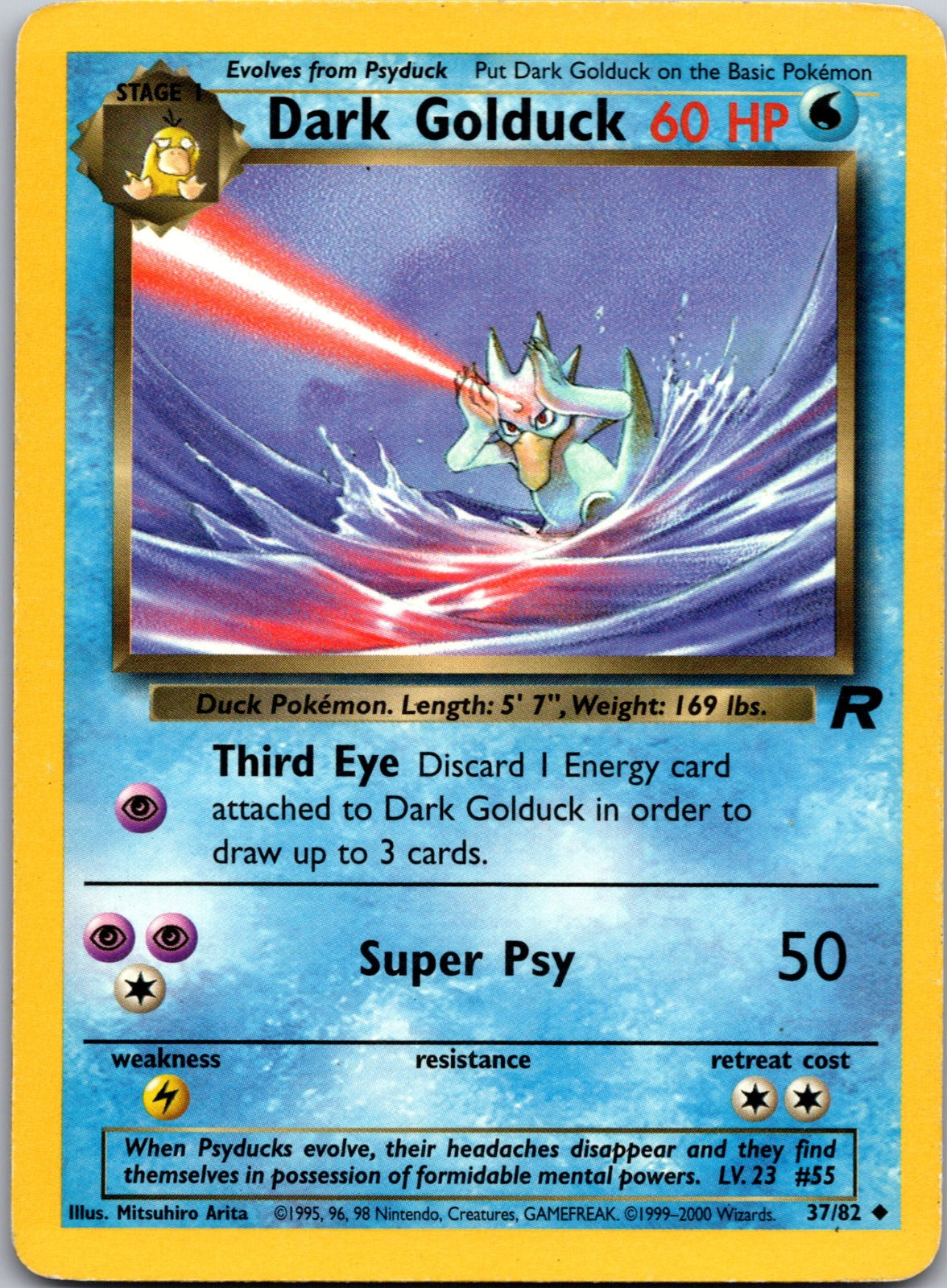 2000 Team Rocket 37/82 Dark Golduck LP Y116
