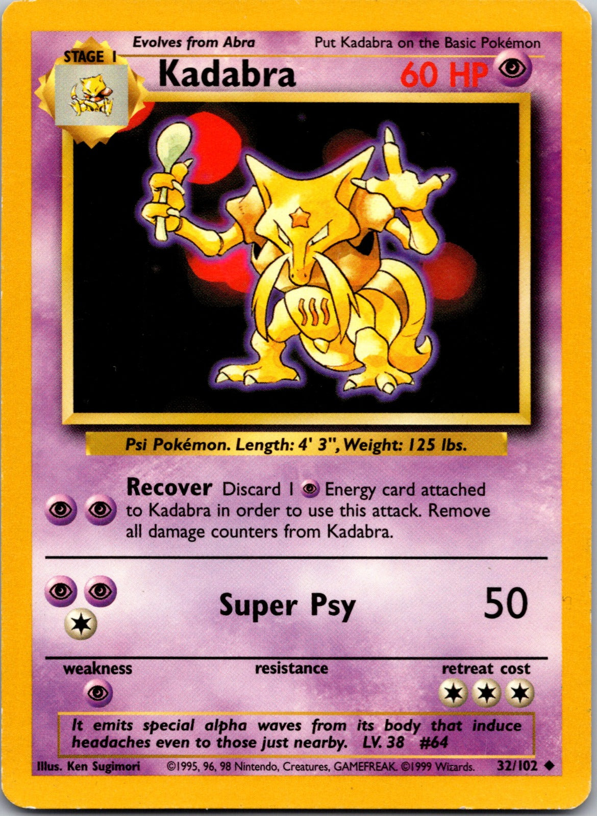 1999 Base Set Kadabra MP E341