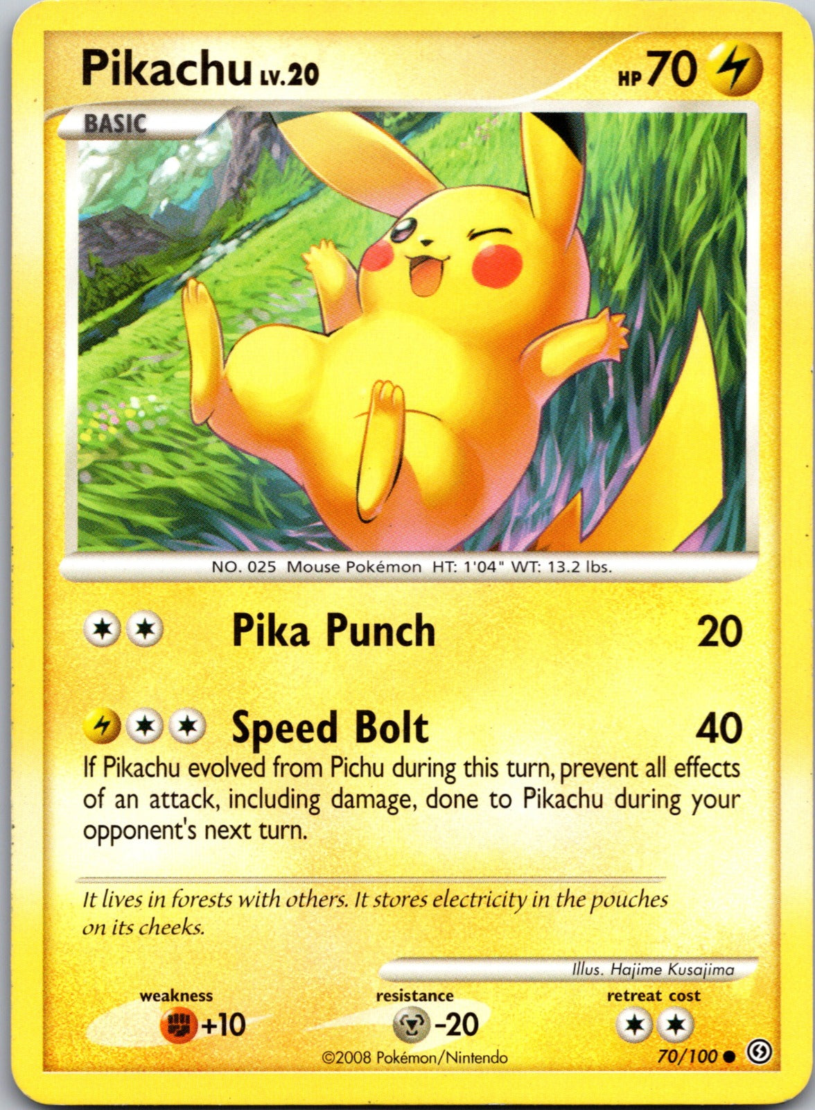 2008 Stormfront 70/100 Pikachu LP B22