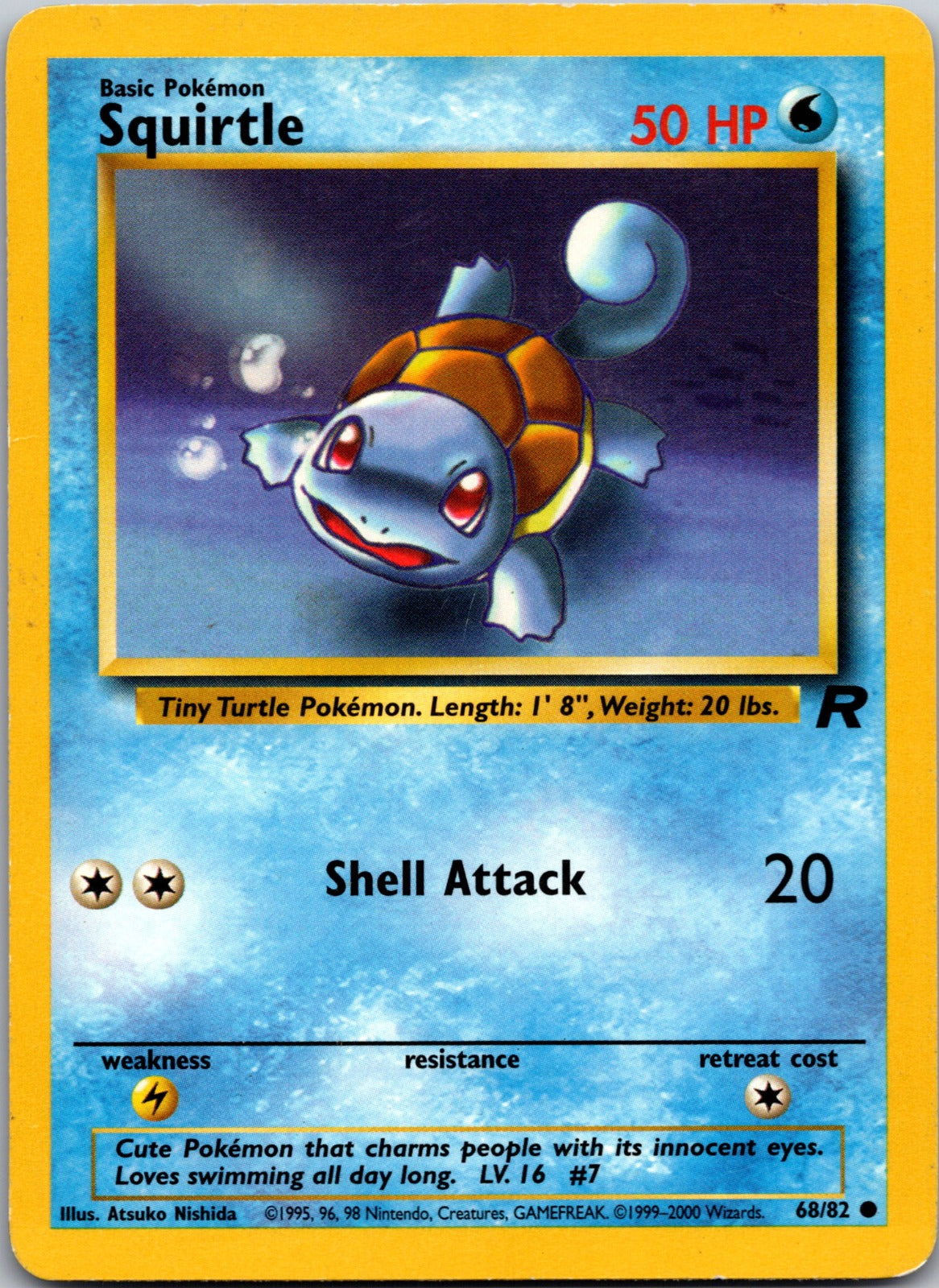 2000 Team Rocket 68/82 Squirtle LP E347
