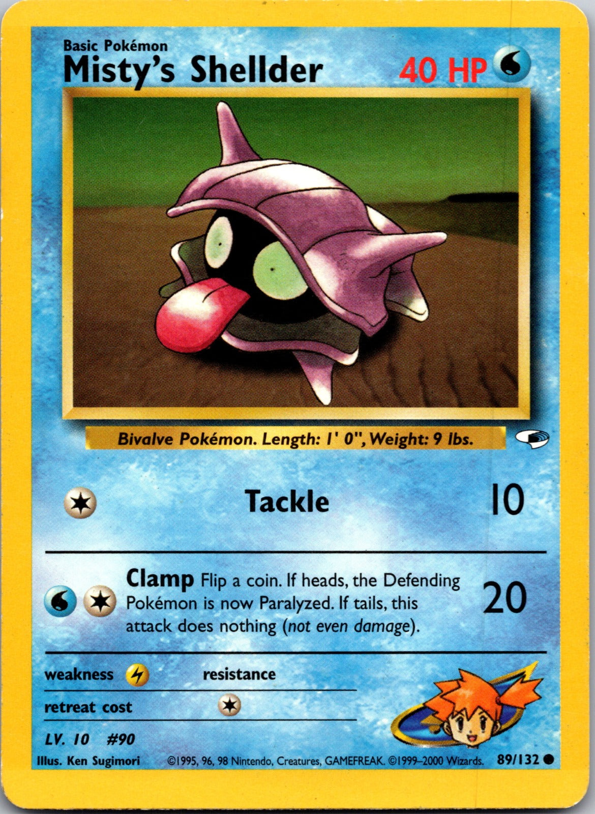 2000 Gym Heroes 089/132 Misty's Shellder MP E200