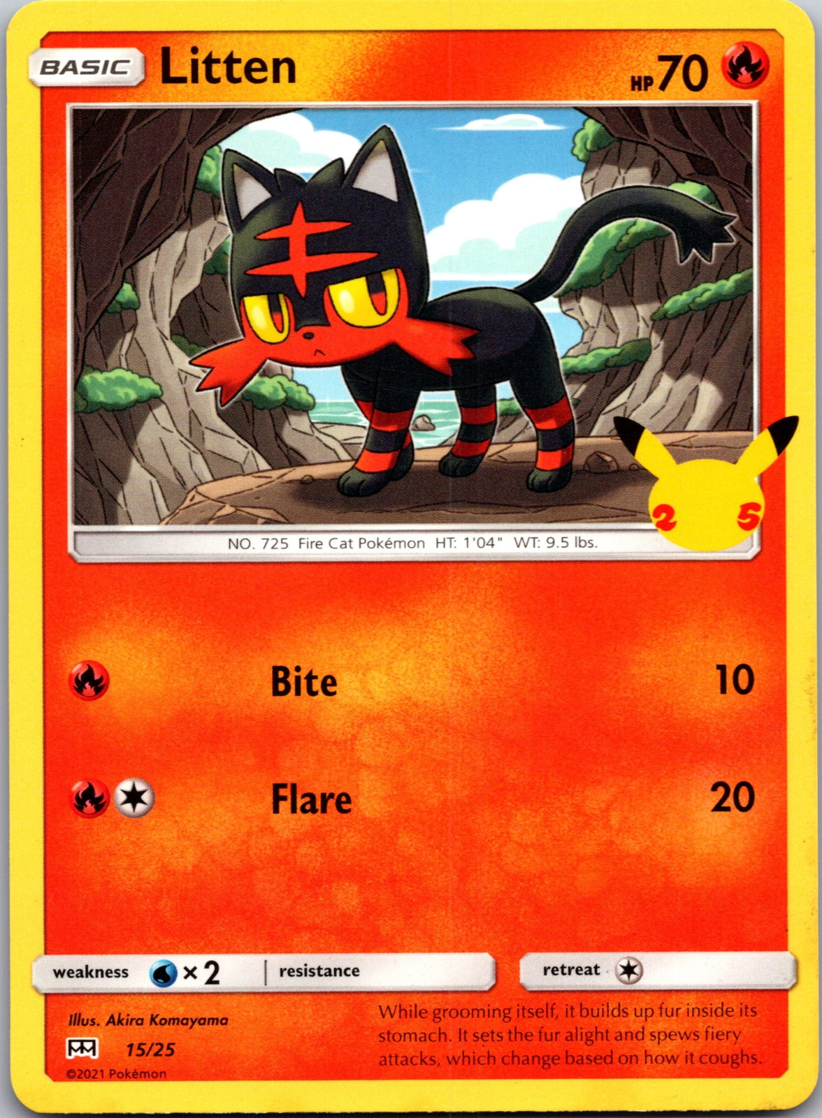 2021 McDonald's 25th Anniversary Promo 015/025 Litten NM X331