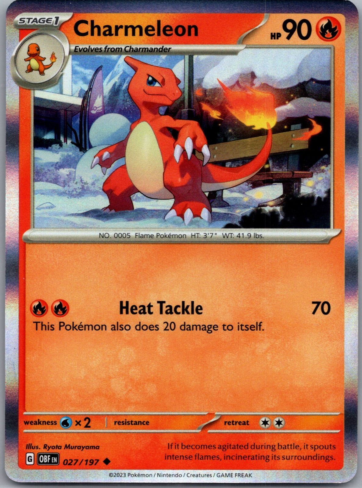 2023 SV03: Obsidian Flames 027/197 Charmeleon (Holo) NM G11