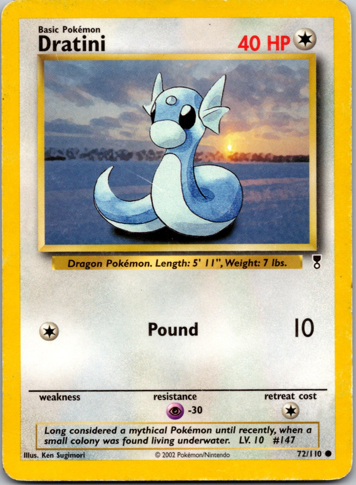2002 Dratini 072/110 Legendary Collection HP Z93