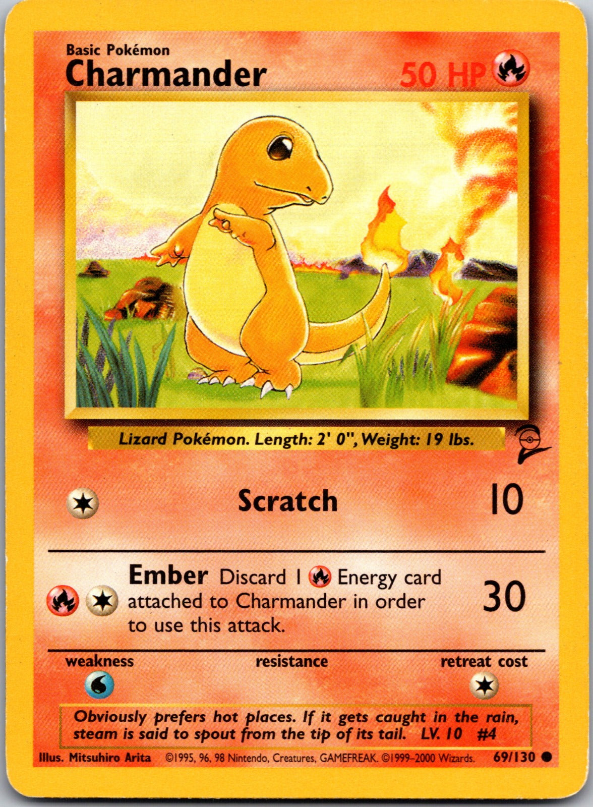 2000 Base Set 2 069/130 Charmander MP F325