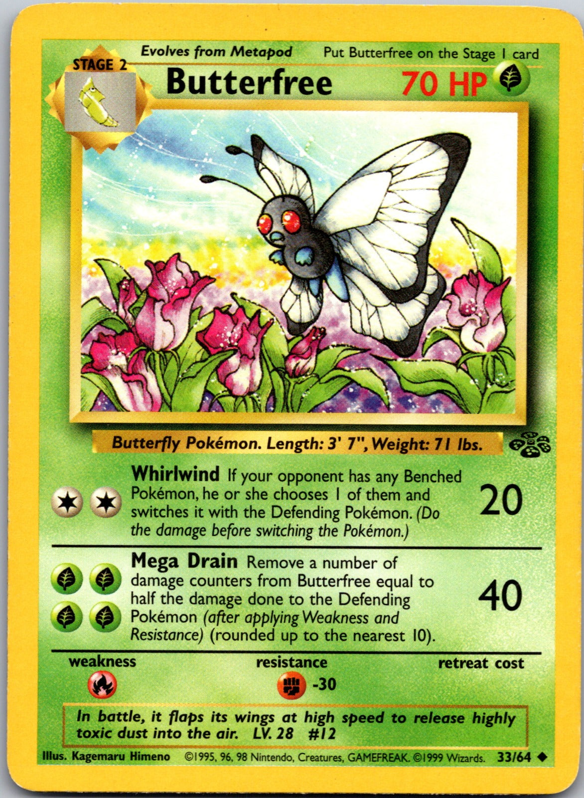 2000 Base Set 2 034/130 Butterfree MP E96