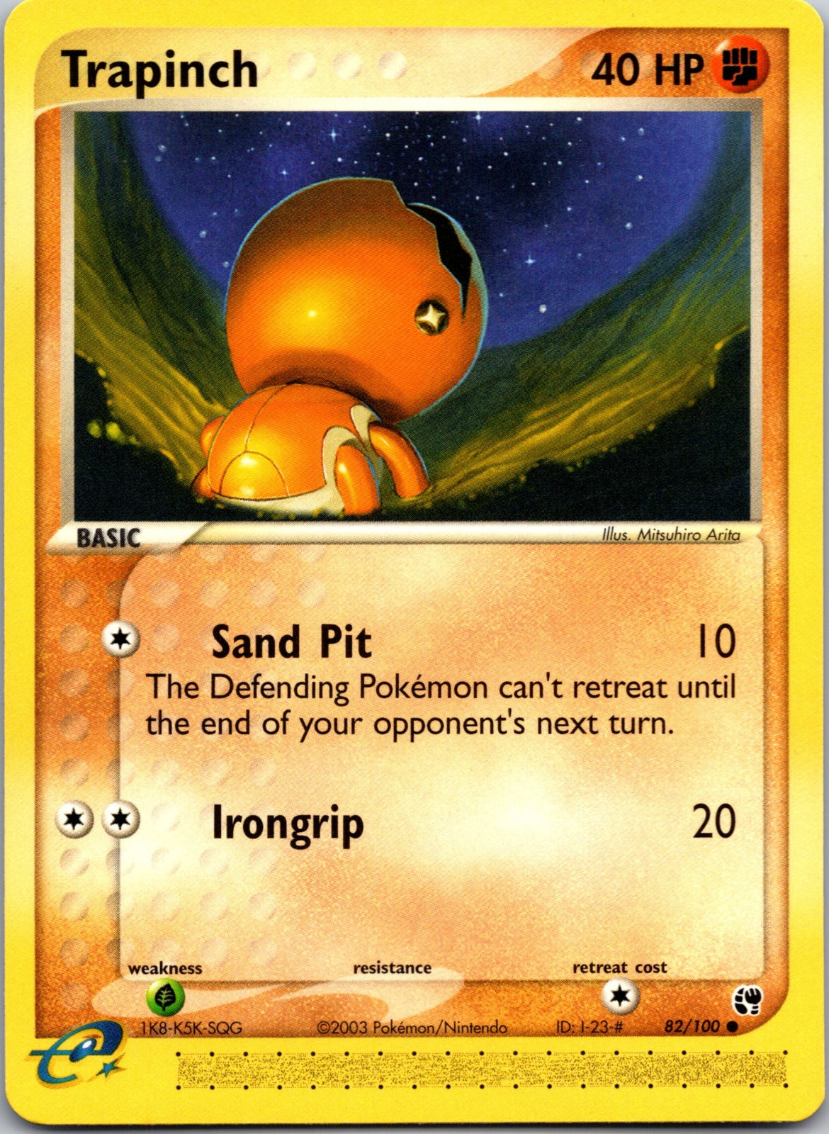 2003 Sandstorm 82/100 Trapinch LP Y289