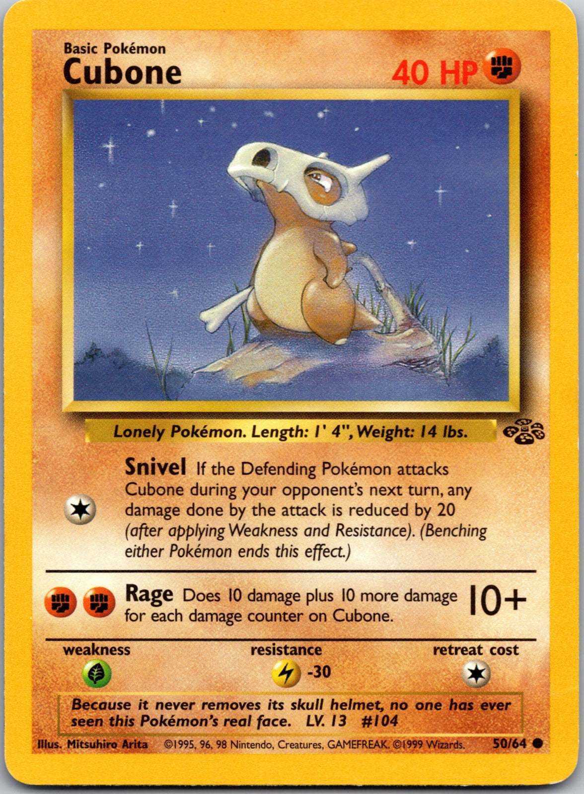 1999 Jungle 50/64 Cubone MP Z16