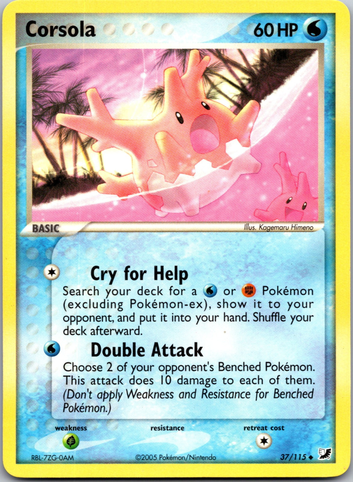 2005 Unseen Forces 37/115 Corsola LP D101