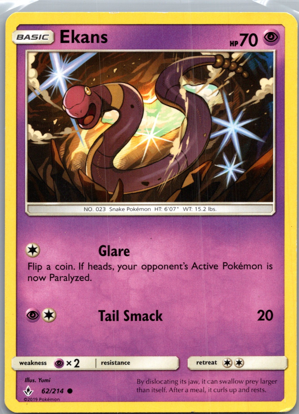 2019 SM - Unbroken Bonds 62/214 Ekans LP S267