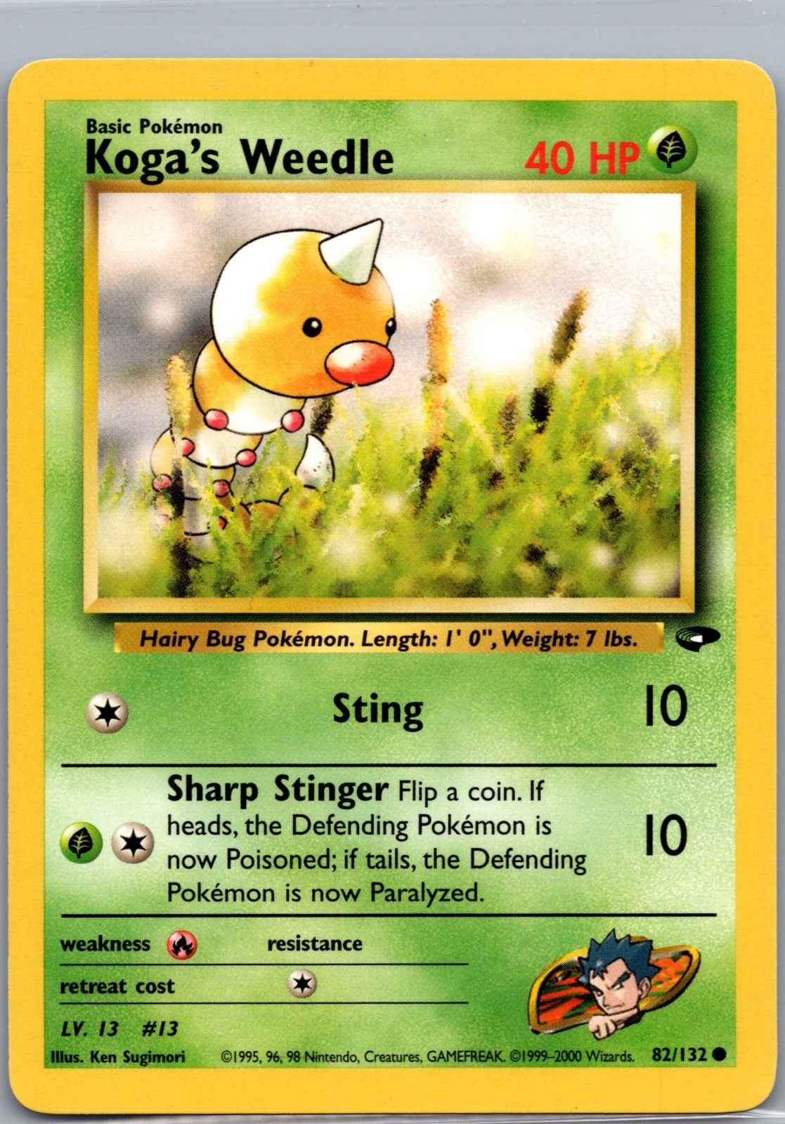 2000 Gym Challenge 082/132 Koga's Weedle LP P21
