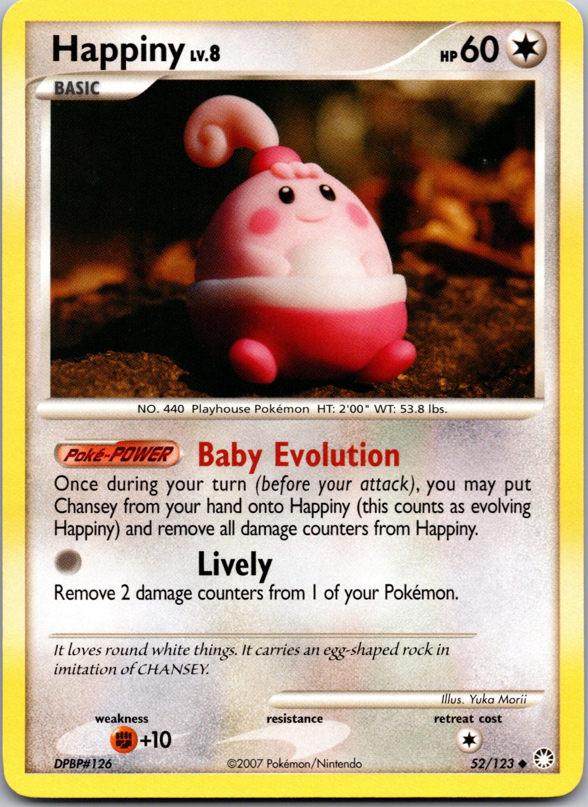 2007 Mysterious Treasures 052/123 Happiny LP A29
