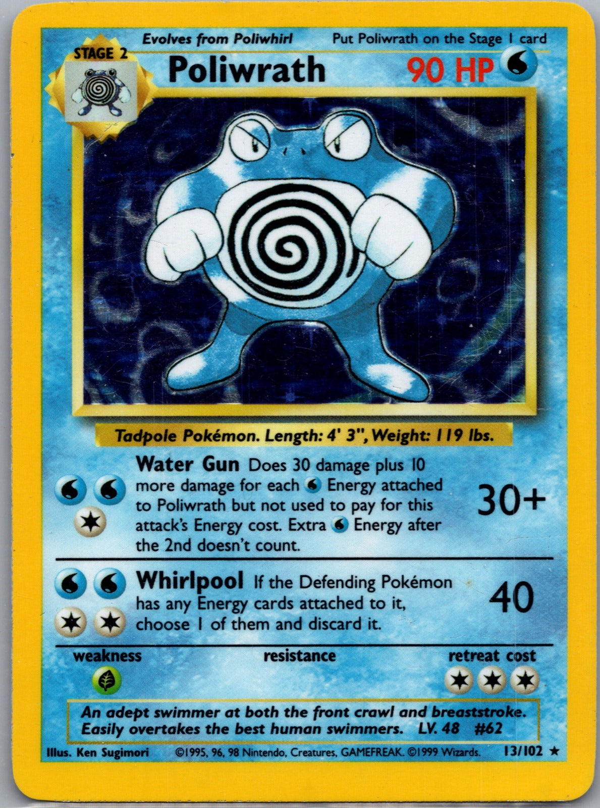 1999 Base Set 013/102 Poliwrath MP G246