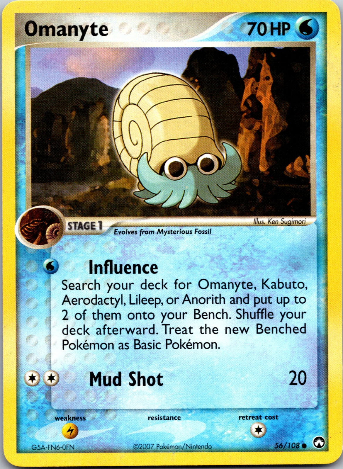2007 Power Keepers 56/108 Omanyte LP C265