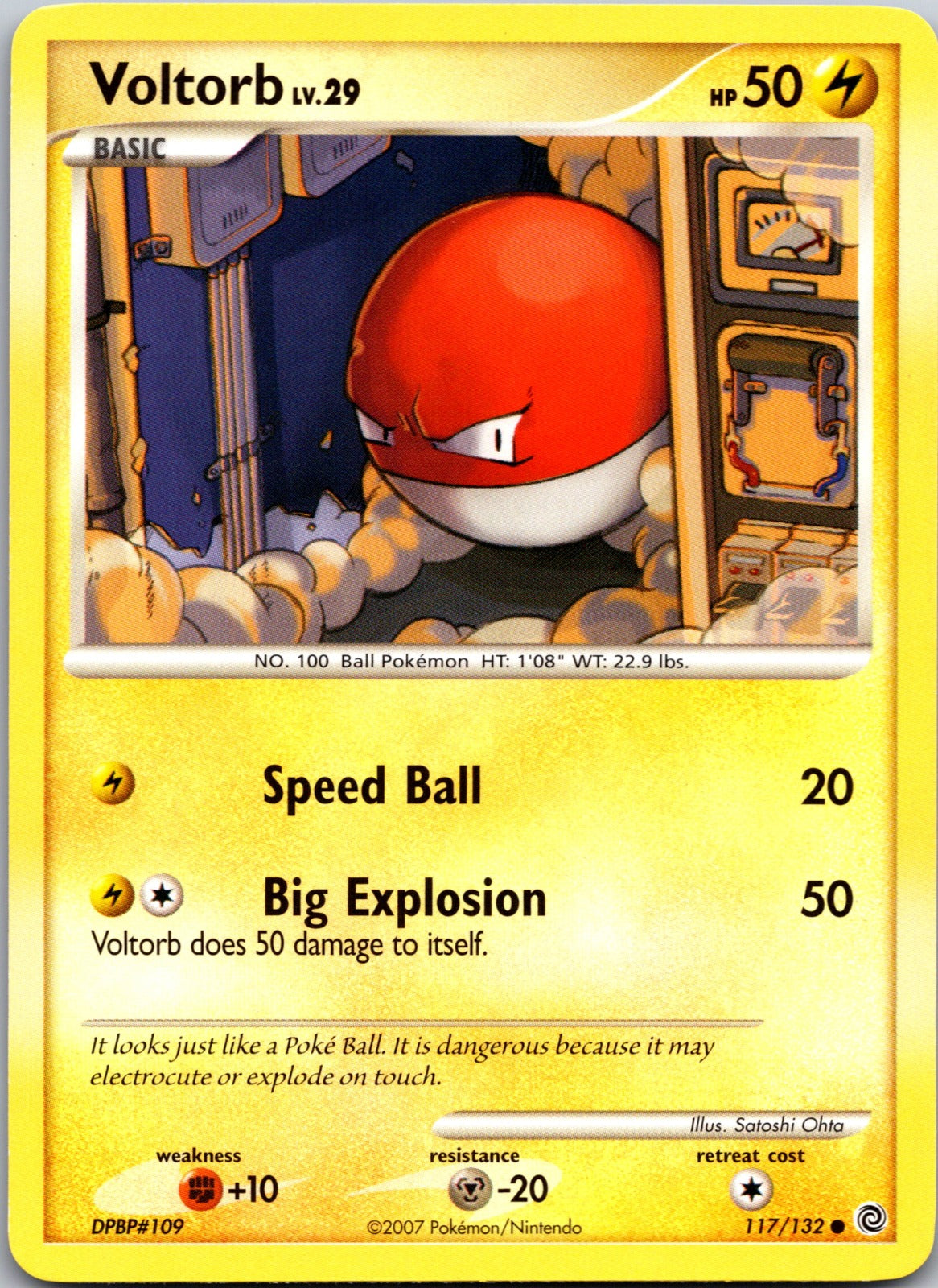 2007 Secret Wonders 117/132 Voltorb LP A108