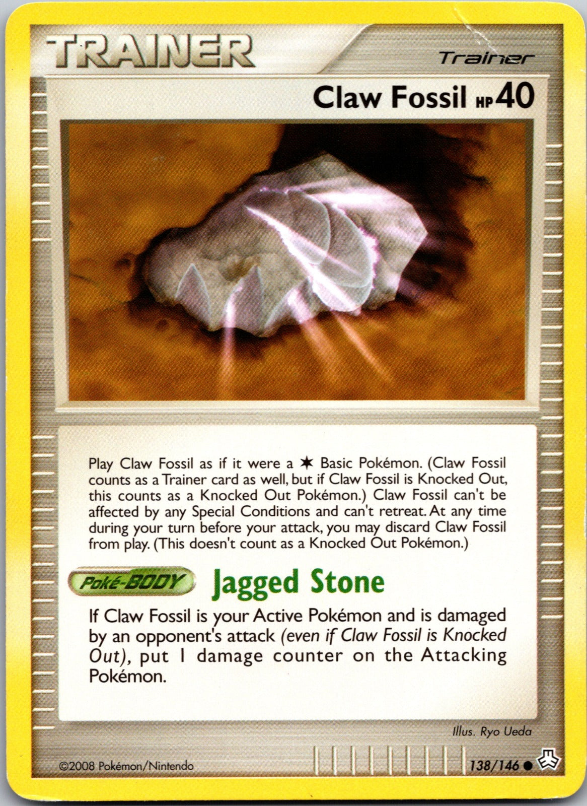 2008 Legends Awakened 138/146 Claw Fossil HP A164