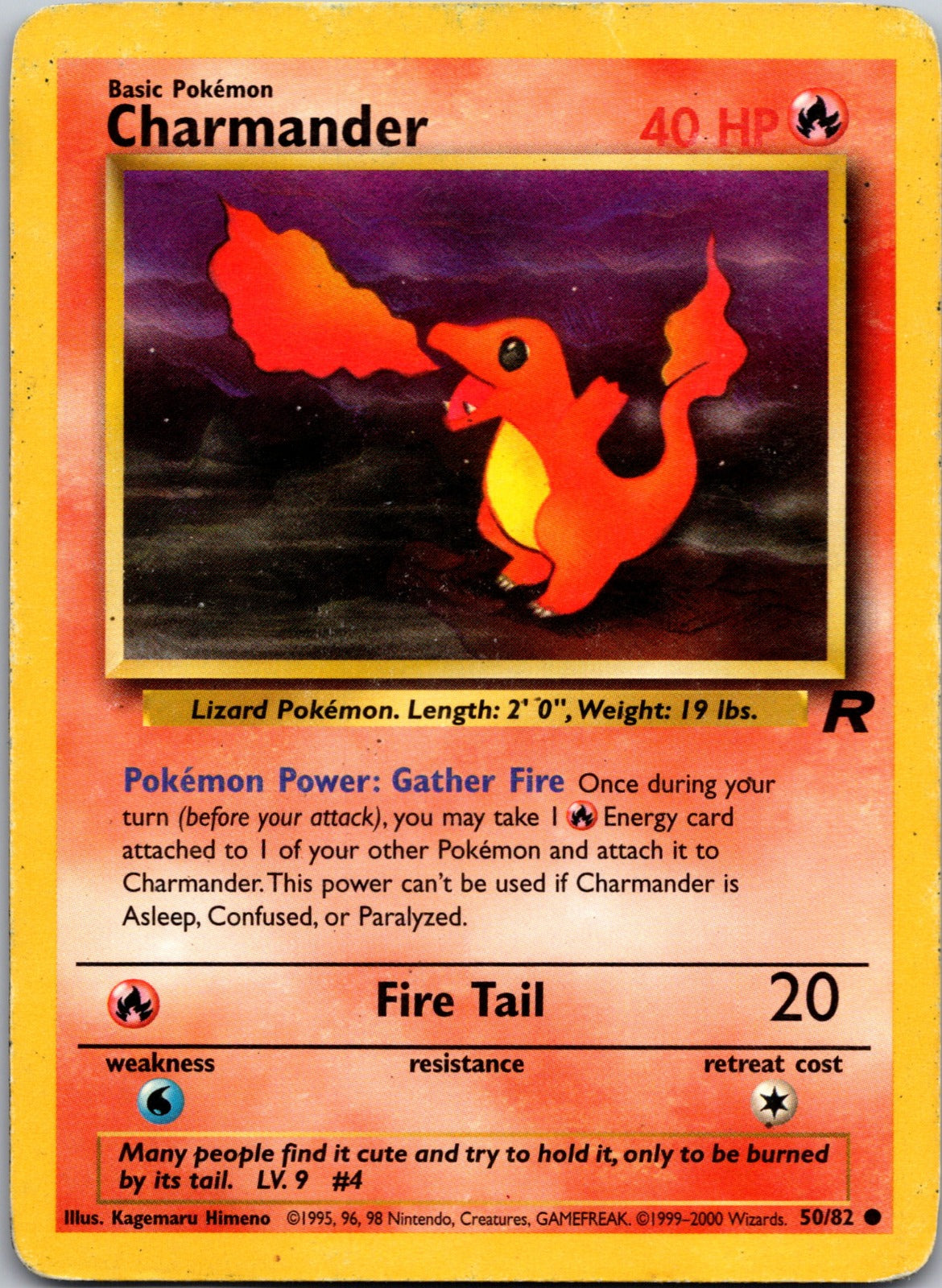 2000 Team Rocket 50/82 Charmander HP Y153