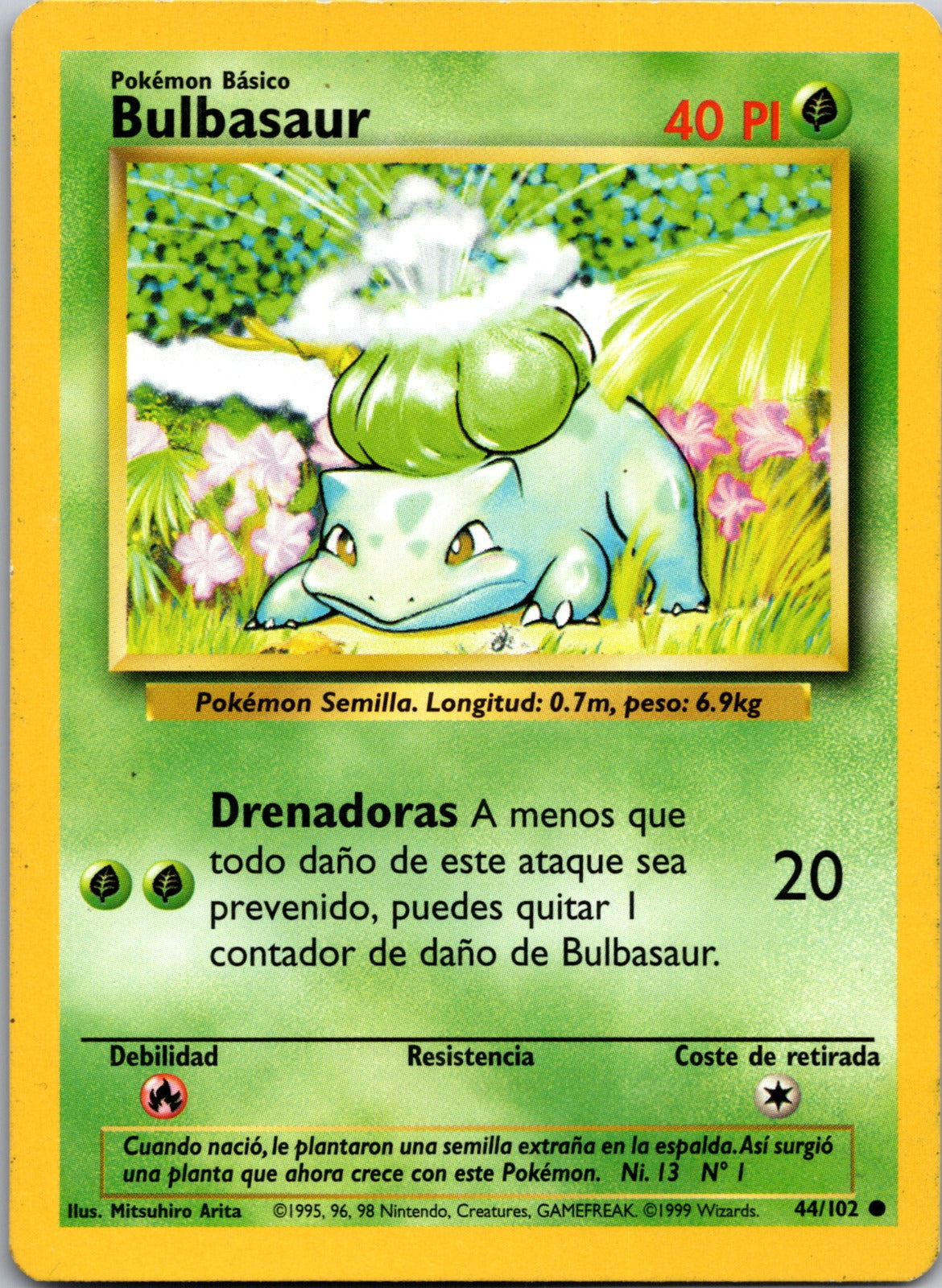 1999 Base Set 044/102 Bulbasaur MP F12