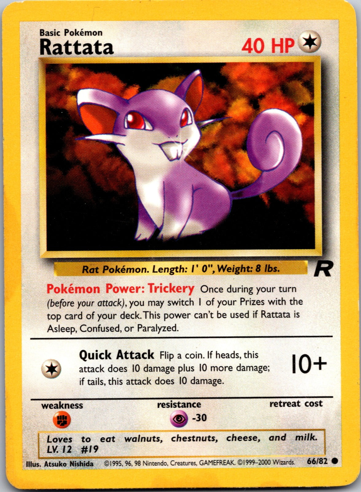 2000 Team Rocket 66/82 Rattata LP Y221