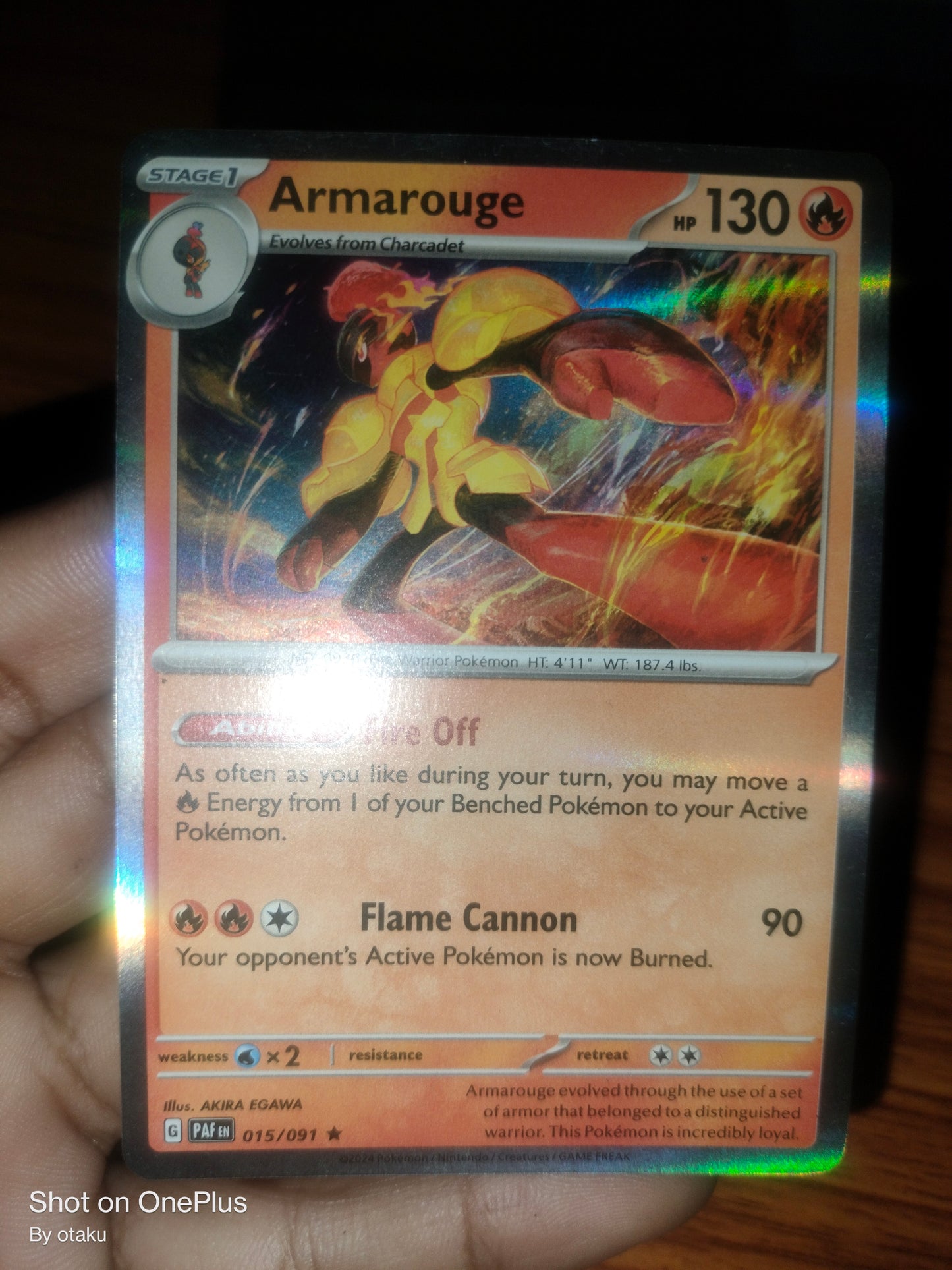2024 Armarouge holo - 015/091 Paldean Fates