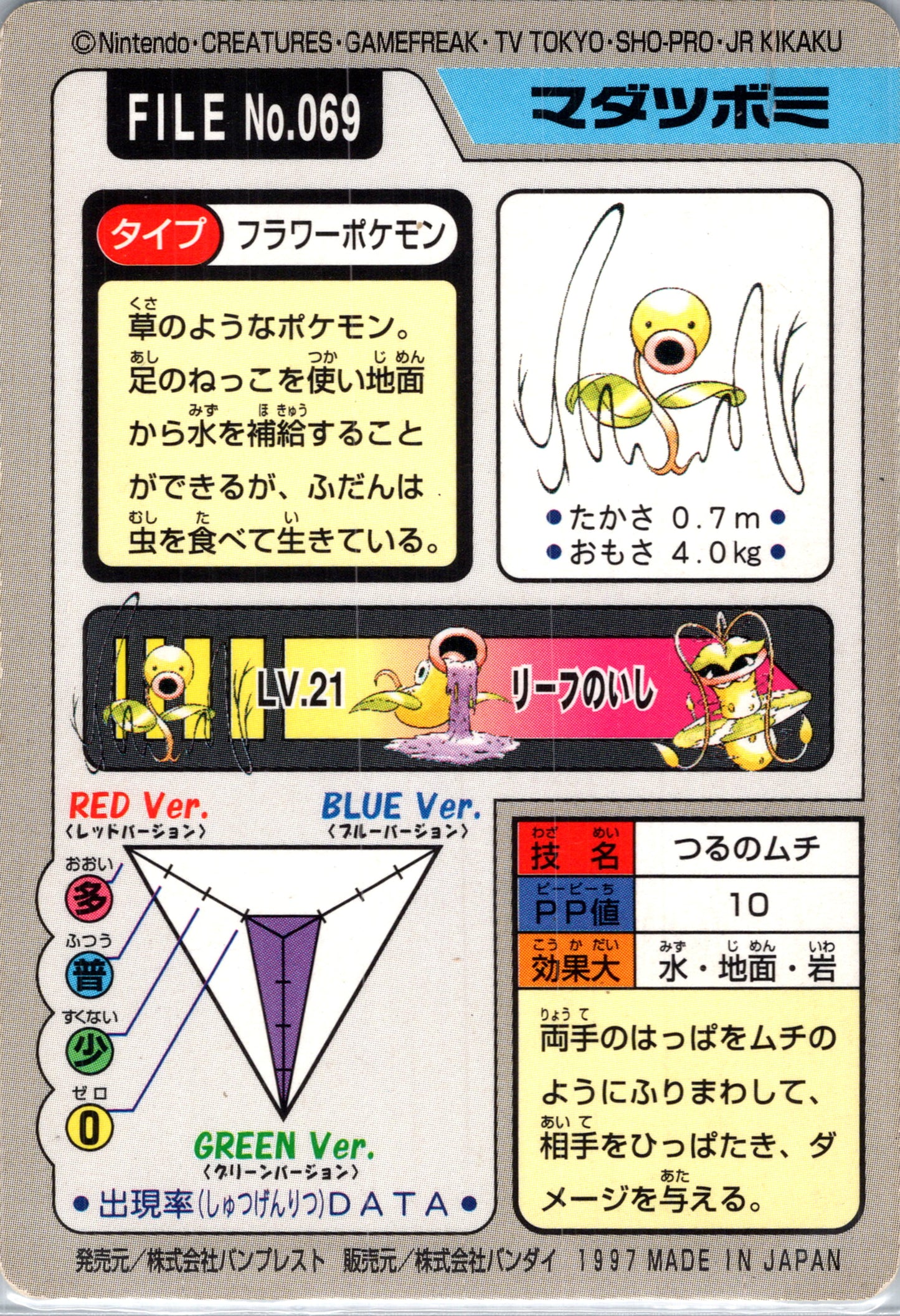 1997 Carddass 69 Bellsprout (JP) C64