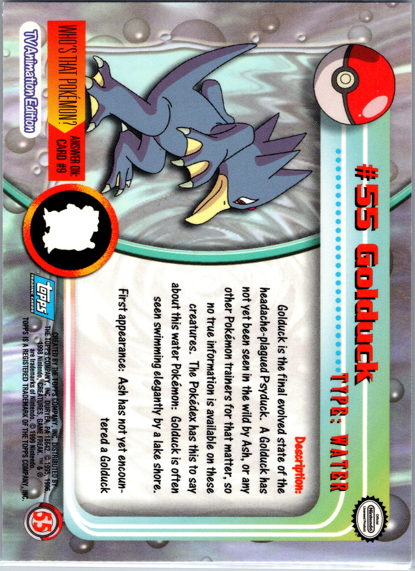 1999 Topps 55 Golduck D55