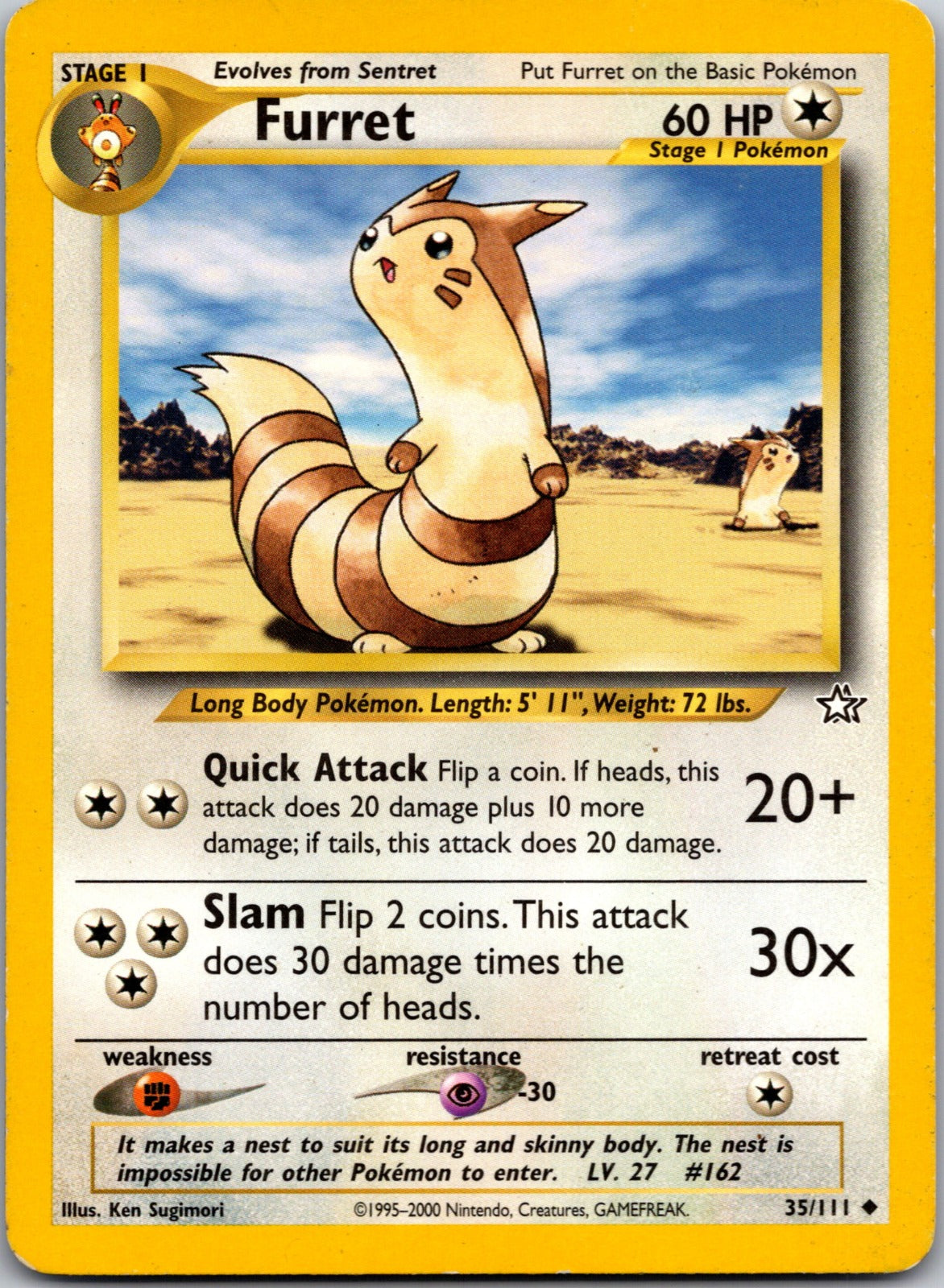 2000 Neo Genesis 035/111 Furret HP E230