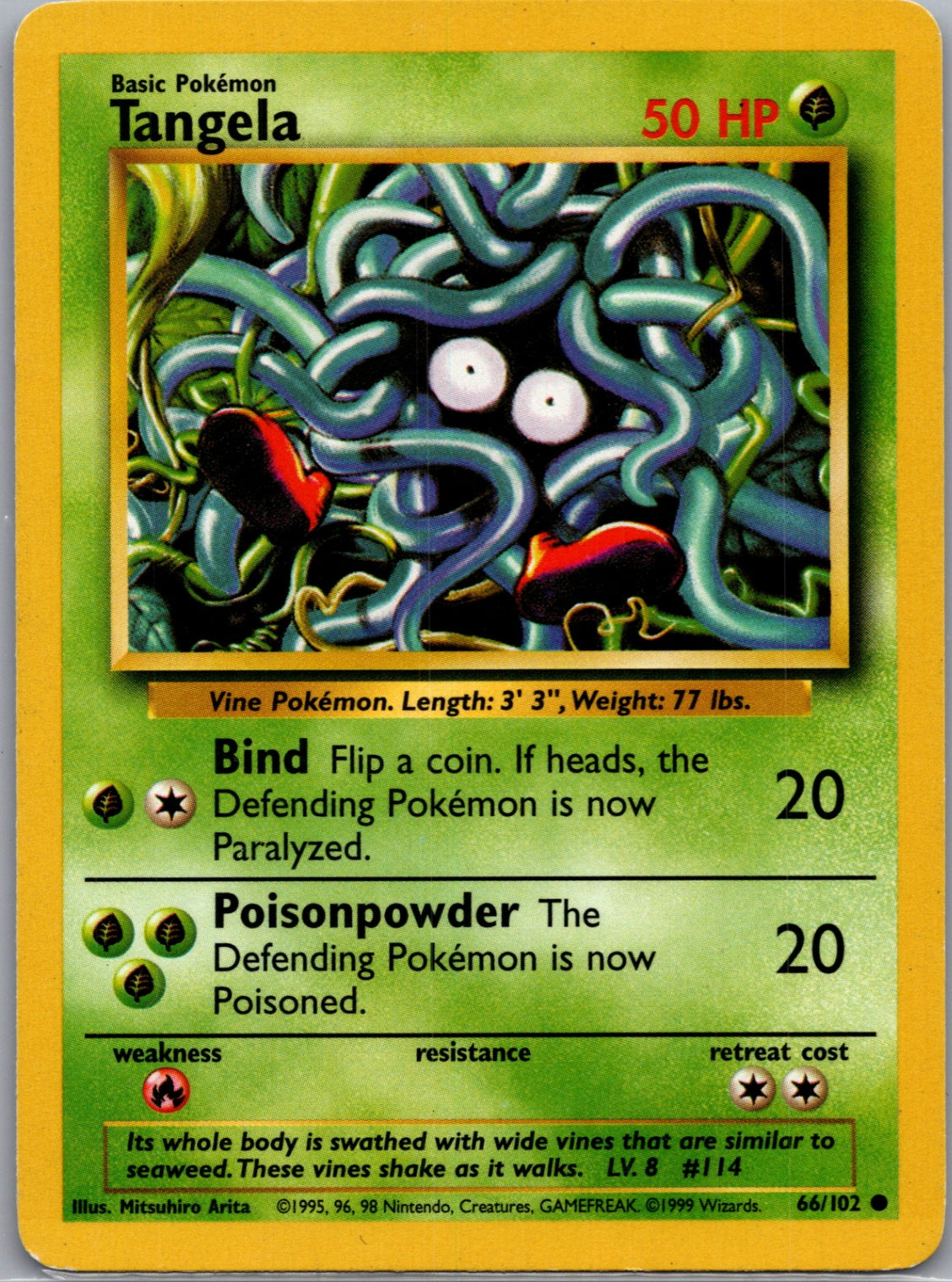 1999 Base Set  066/102 Tangela Common M76