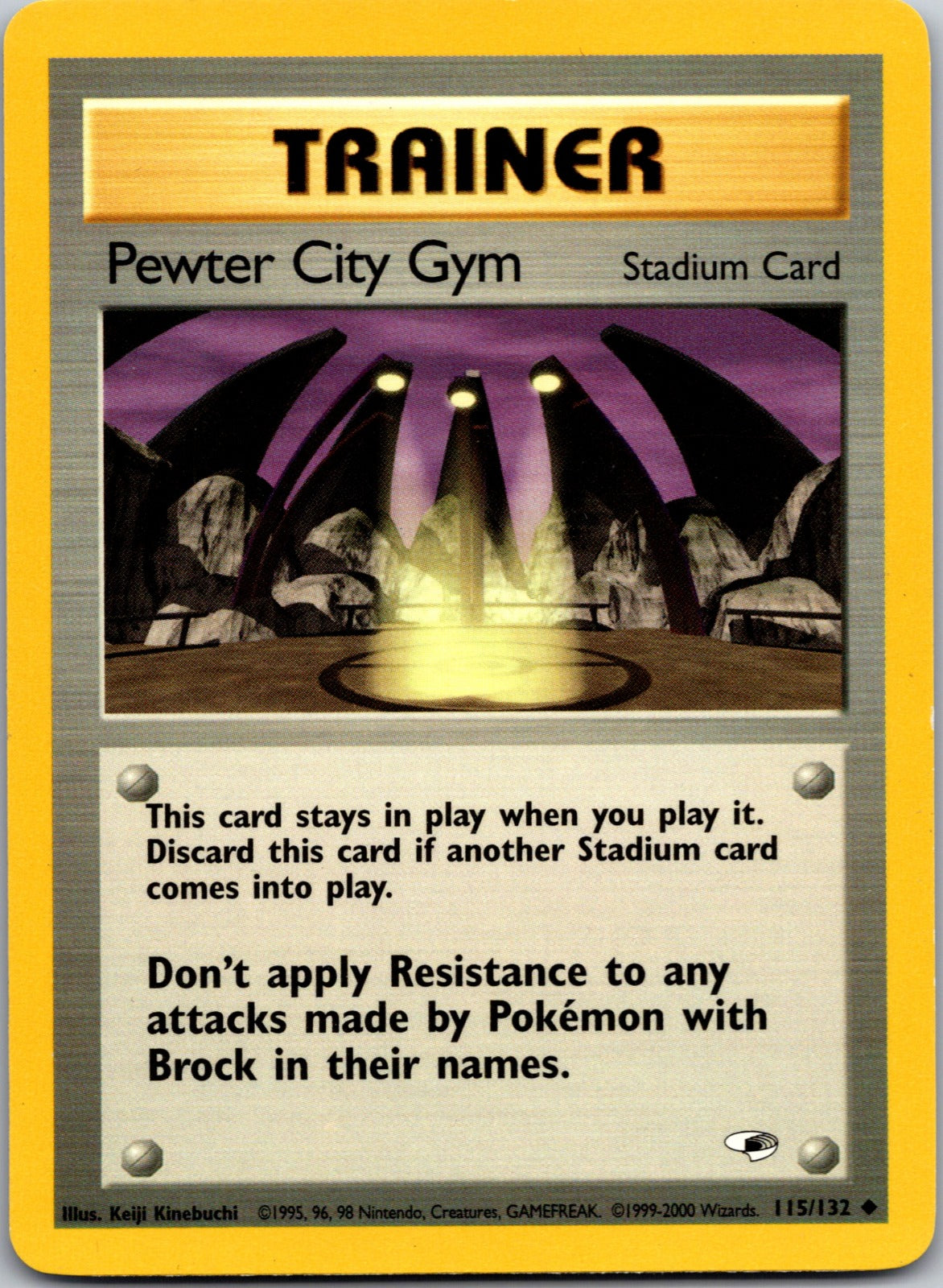 2000 Gym Heroes 115/132 Pewter City Gym HP Z198