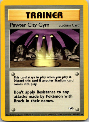 2000 Gym Heroes 115/132 Pewter City Gym LP