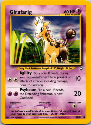 2000 Neo Genesis 058/111 Girafarig Common A122