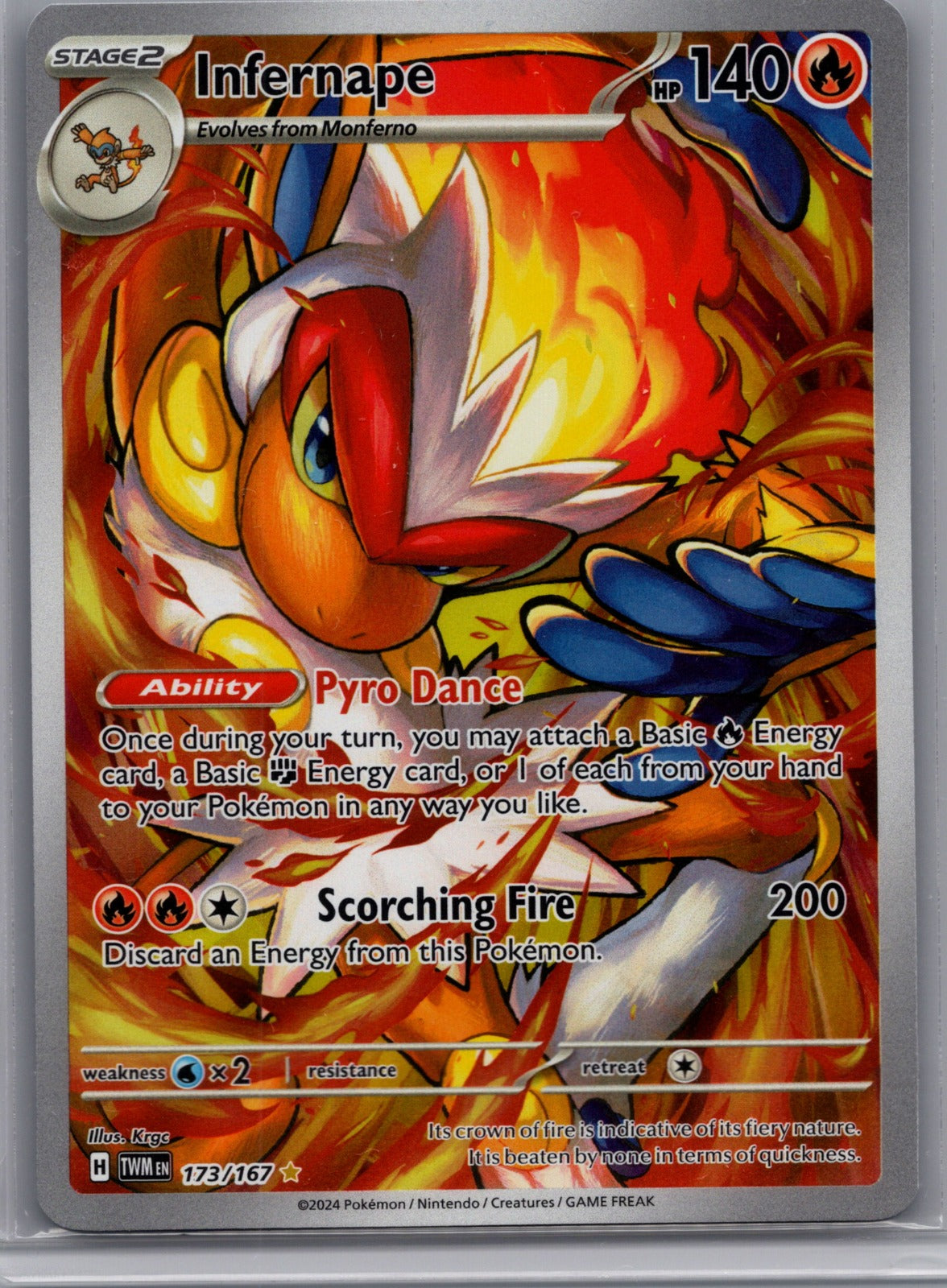 Infernape Holo Illustration Rare SV06: Twilight Masquerade 173/167 LP