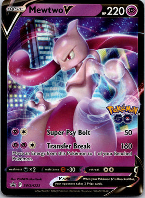 2022 SWSH Promo SWSH223 Mewtwo V Pokémon Go D243