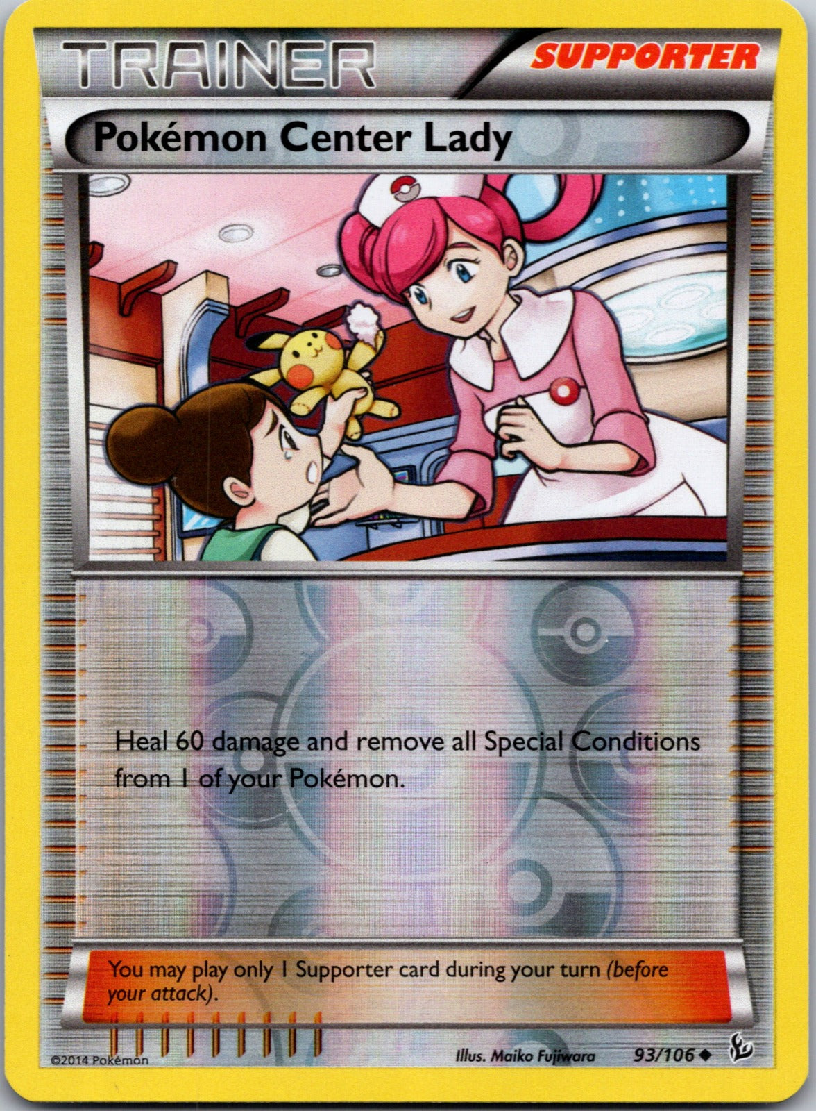 2014 XY - Flashfire 93/106 Pokemon Center Lady NM