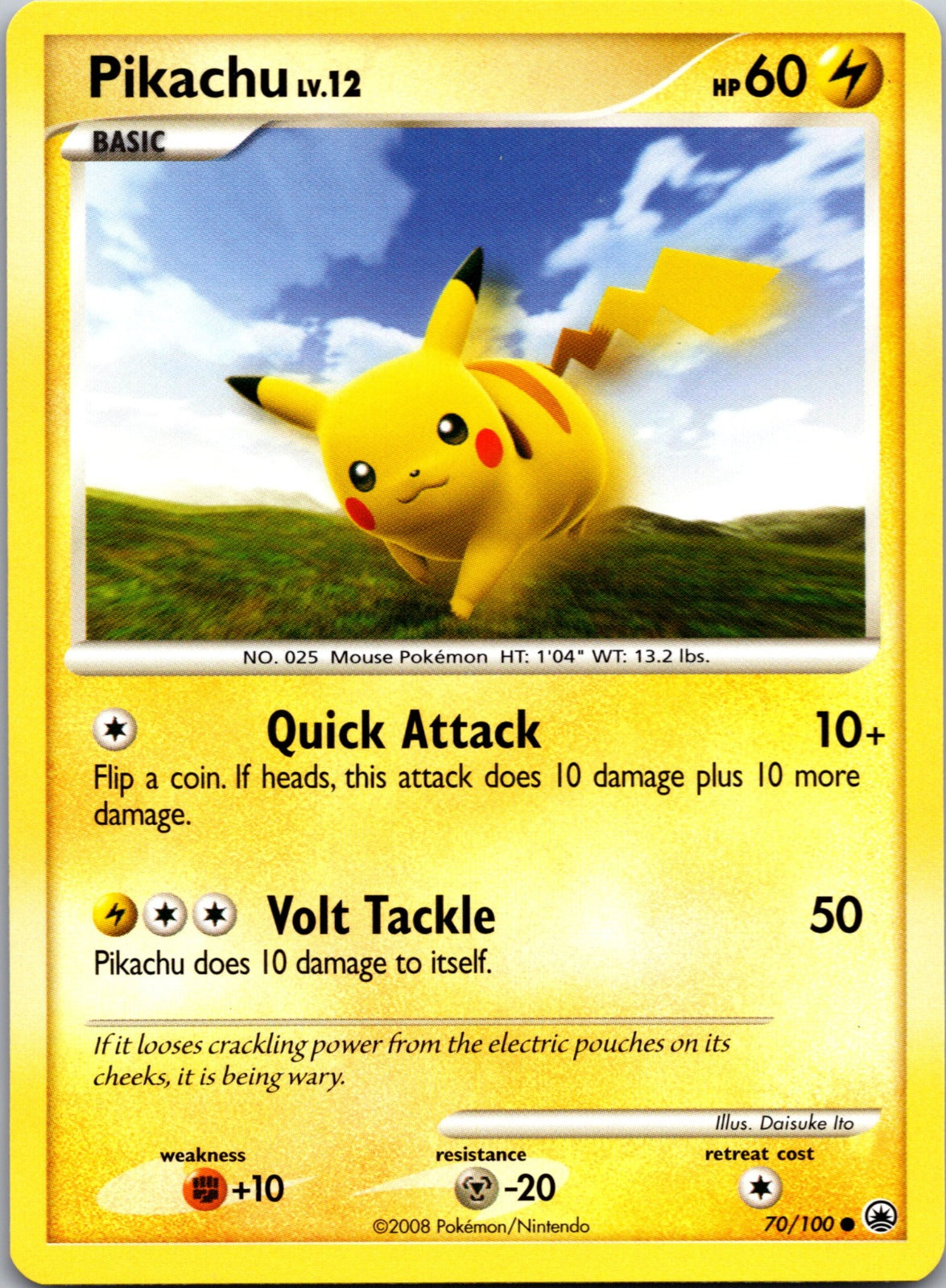 2008 Majestic Dawn 70/100 Pikachu LP