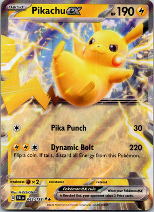 2023 SV02: Paldea Evolved 063/193 Pikachu ex NM