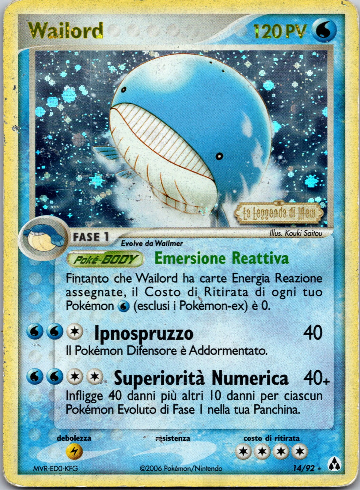 2003 Wailord Ruby and Sapphire 14/109 NM