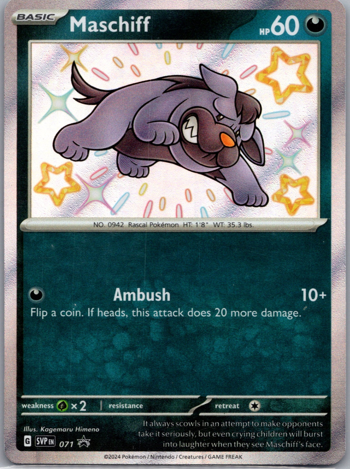 2023 SV: Scarlet & Violet Promo Cards 071 Maschiff Promo D223