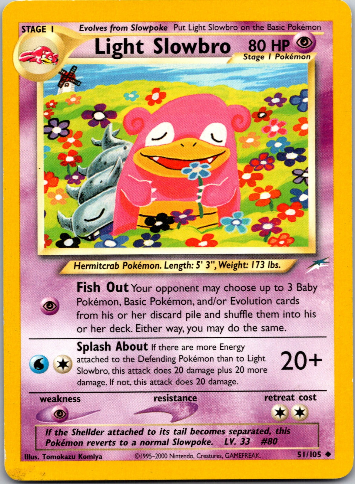 2002 Neo Destiny 051/105 Light Slowbro MP
